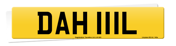 Registration number DAH 111L